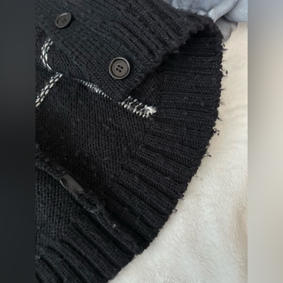 ANINE BING Kurt Cardigan Black & White Plaid Large - Picture 9 of 16